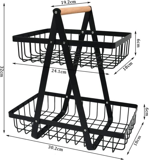 2-Tier Fruit Basket - Image 2
